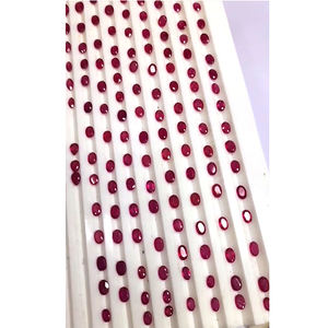 แก้วสำหรับกรุงเทพฯ158ชิ้นทับทิม6x4มม. 7x5มม. รูปไข่หน้า95 CTS ล็อต iroc การขายอุ่นอัญมณีหลวมเรา $87สำหรับทุกคน - Product Image 1