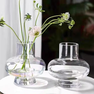 Jarrón de vidrio de borosilicato soplado a mano creativo moderno Premium PC colorido para decoración de boda en cama de estudio comedor - Product Image 1