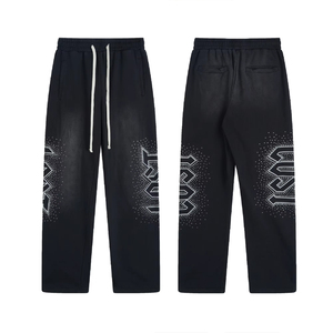 Pantalones de chándal estampados para hombre 100 por ciento algodón casual streetwear joggers con logotipo personalizado disponible para venta al por mayor - Product Image 3