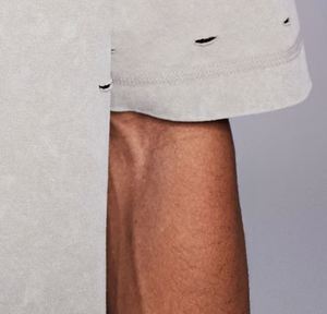 Vintage Heavyweight Distressed Boxy T-shirt for Men Custom DTG Printed 100% Cotton Acid Wash Loose Fit Drop shoulder Men T-Shirt - Product Image 6