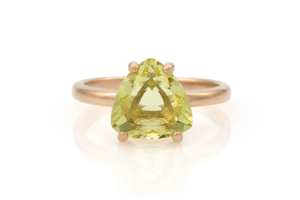 925 argent Sterling meilleure qualité naturel trillion coupe citron Quartz à facettes pierres précieuses broche réglage bijoux fins fête de mariage - Product Image 6