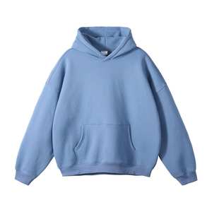 Sweat-shirt pour homme de haute qualité, 100% coton, polaire épais, poids lourd, surdimensionné, hiver, broderie personnalisée, logo imprimé, poche, anti-boulochage - Product Image 3