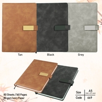 Logo personnalisé en cuir couverture rigide A5 Journal carnet de notes promotionnel affaires étudiants cadeaux au meilleur prix