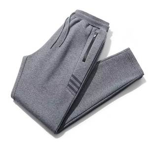 Pantalones de chándal de algodón 100% para hombre, pantalones de chándal con cintura elástica de talla grande, ropa deportiva informal, pantalones de chándal, Parte delantera plana, cintura media - Product Image 3