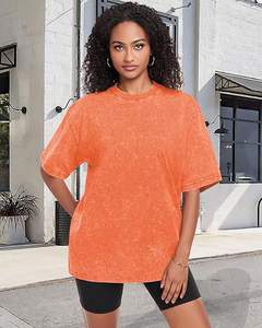 Camisetas de manga corta con cuello redondo, camisetas casuales lavadas vintage - Product Image 4