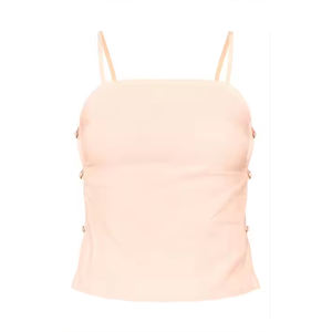 High Quality Solid Color Sleeveless Strapless <b>Summer</b> <b>Dress</b> Women Modern Cotton <b>Linen</b> Fabric Embroidered Casual Top Back Cheap - Product Image 1