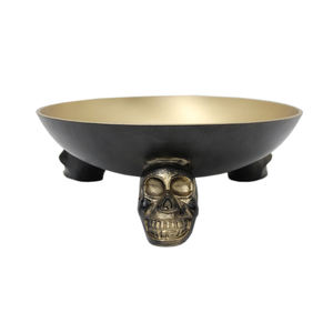 Cuisine et table de forme ronde en vrac au design moderne fait à la main avec support bol en métal en fer couleur or bol de service et décoratif - Product Image 6