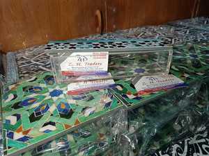 Exclusive Mother of Pearl Inlay Acrylic Lacquer Food Jar Designer Dry Fruit Box for Ramadan Eid & Wedding Gift Collection - Product Image 3