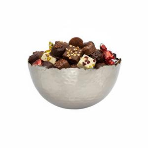 Bol à chocolat en métal de forme incurvée de haute qualité, directement de l'usine, pour la présentation de desserts, de collations et de friandises, plateau de service au prix le plus bas - Product Image 2