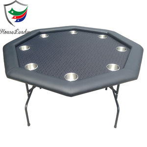 Mesa de póquer con patas plegables de calidad de casino más vendida, lujo moderno personalizable, diseño redondo/ovalado, juego de Mahjong hecho de madera - Product Image 2
