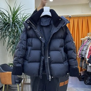 Women's Trendy Korean Style Winter Coat White Duck Down Breathable Puffer <b>Jacket</b> Solid Pattern Outerwear Printed Nylon <b>Lining</b> - Product Image 6