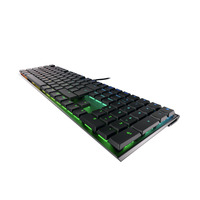 Teclado mecánico original CHERRY MX 10.0N RGB con cable de perfil bajo para juegos, negro Cable desmontable, interruptores MX LP, iluminación RGB