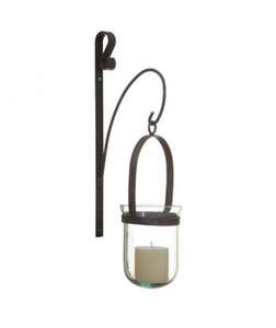 Elegant Handcrafted Metal <b>Wall</b> Candle <b>Sconce</b> with Curved Arm Design Modern Christmas & Easter Decor for Entryway and Hallway - Product Image 4