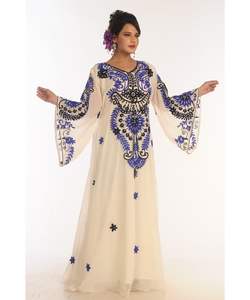 Real marroquí Dubai hermoso Zari trabajo Jilbab Jalabiya Kaftan vestido - Product Image 1