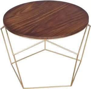 Venta caliente 2023 estilo europeo de lujo blanco Bianco Carrara mesa de mármol Interior mesa de centro redonda Italia Metal de piedra superior - Product Image 6