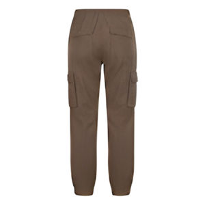 Pantalon de travail décontracté pour femme, en toile 100% coton, taille mi-haute, fermeture à cordon, respirant, séchage rapide, uni - Product Image 4