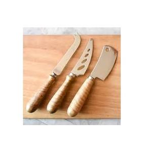 Juego de herramientas de queso directo de fábrica, juego de cubiertos de queso con mango de madera Chapado en plata y acabado antiguo hecho a mano - Product Image 6