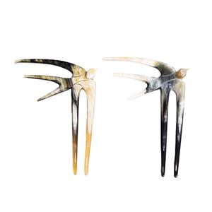 Bâton de cheveux en corne de boeuf naturelle Léger et durable en corne de boeuf Bâtons épingles Accessoires pour cheveux - Product Image 2