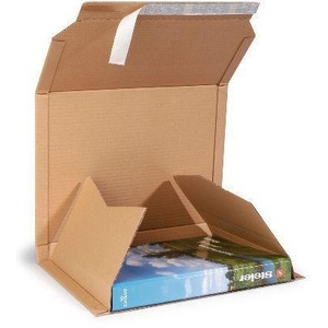 Paper & Media Boxes A4 Folder Shipping Carton 320x290x35-80mm Brown Self-Adhesive Closure TRANSPAK-Pack of 25 - Product Image 1