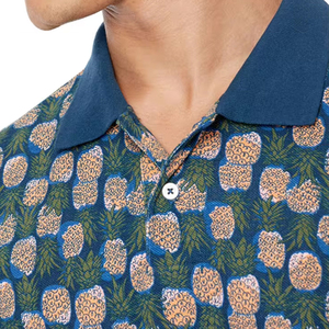 Camiseta de Golf de Manga Corta para Hombre, de Algodón de Alta Calidad, Personalizable, con Diseño Estampado Sólido, Tejido de Punto, Impresión Digital - Product Image 3