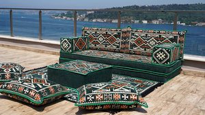 Asientos de suelo árabe Sofá de suelo árabe Piso de asiento Árabe | 11 piezas, 28 bailes con esponja 10 + 10 : 20cm - Product Image 3