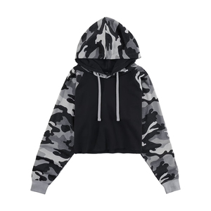 Ropa de calle de gran tamaño, Top corto de longitud corta, sudaderas con capucha para mujer, Jersey ligero de tendencia, sudaderas con capucha recortadas para gimnasio y Fitness - Product Image 1