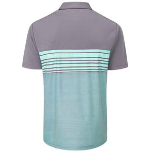 เสื้อกอล์ฟสำหรับผู้ชายผ้าคอตตอนและใยไม้ไผ่แบบแห้งเร็วระบายอากาศได้ดีพิมพ์โลโก้ตามสั่ง100% - Product Image 3