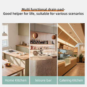 Hot Sell Eco-Friendly Classic Design Square Kitchen Tableware Silicone Diatom <b>Board</b> <b>Drain</b> <b>Mat</b> Collapsible Foldable Non-Slip - Product Image 5