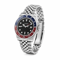 Montre de plongée pour homme avec logo personnalisé OEM, saphir lumineux, étanche 200 m, acier inoxydable, mouvement automatique NH35, montre mécanique pour homme 021