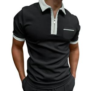 Camisas de Verano de Estilo Casual a Precio Alto, Tejido de Punto Sólido, Personalizadas con Botones, Estampadas, de Manga Corta, Ajustadas para Hombre - Product Image 6