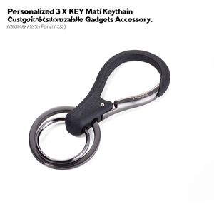 Portachiavi in Metallo Personalizzabile 3 X KEY, Accessorio Gadget Personalizzabile - Product Image 2