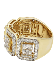 Anillo de Hip Hop para hombre a la moda Ice Out VVS Lab Grown Full Diamond 10K 14K 18K Gold Luxury Custom Wedding Jewelry - Product Image 2