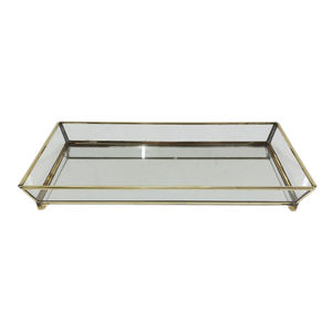 Boîte à bijoux en laiton et verre de forme rectangulaire personnalisée avec placage d'argent fait à la main en vrac pour la décoration de mariage emballage en carton - Product Image 5