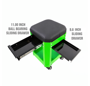 Asiento Rodante para Taller con 2 Cajones, 360 °   Taburete Giratorio Mecánico con Ruedas, Silla de Garaje Resistente con Capacidad de Carga de 280 Libras GAPGAR037 - Product Image 3