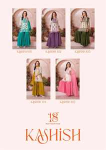 Nuevo traje de diseñador Evergreen Kurti Sharara Impresión digital de seda Kanjivaram pura con Chinon inferior a precio económico - Product Image 2