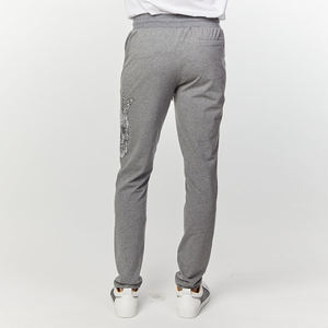 Pantalons de survêtement décontractés évasés pour hommes, 100% coton, lavage à l'acide, joggers surdimensionnés, streetwear, strass, OEM personnalisé, respirant - Product Image 3