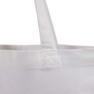 Bolsa de Mano Personalizada para Mujer, Blanca, de Poliéster, 15W X 16H, Asas de Tela, Área de Impresión 10W X 12H, Decoración con Letras - Product Image 5