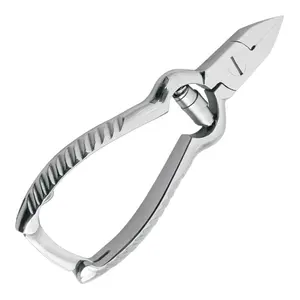 Stainless Steel CutterPLAIN/PRINTED HANDLE Barrel Spring Back Lock Chiropody TOE NAIL CLIPPERS For Thick Nails