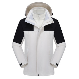 Vêtements de sport d'hiver pour hommes et femmes, polaire épaisse, respirante, chaude, imperméable, fermeture éclair enduite, <span class=keywords><strong>3</strong></span>-en-1 pour les activités de plein air - Product Image 4