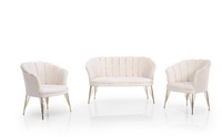 Meubles de jardin modernes de haute qualité pour l'extérieur, ensemble de salon de thé en bois pour balcon, pieds démontables pour usage hôtelier, fabriqué en Turquie