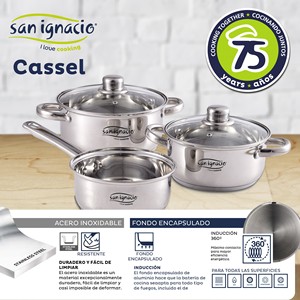 Set di pentole in acciaio inox da 5 pezzi: casseruola 16x7,5 cm, pentole 18x8,5 e 20x9,5 cm, compatibile con induzione + set di 3 - Product Image 3