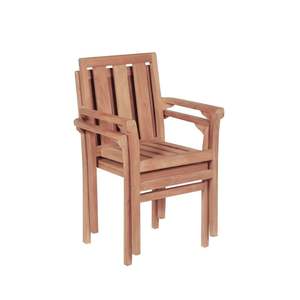 Silla de Comedor Rico - Diseño de Teca Resistente para Exteriores, Apilable y Elegante para Uso en Parques y Hoteles - Product Image 6