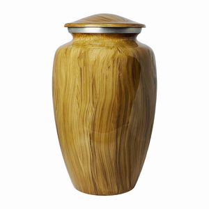 Urna de cremación de Metal marrón Premium hecha a mano de aluminio con revestimiento de Meena, recuerdo grande a prueba de fugas y Urna conmemorativa grabable - Product Image 2