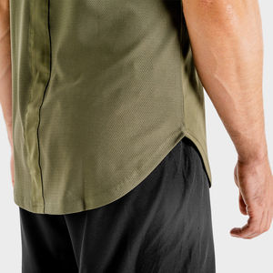 เสื้อออกกำลังกายคอกลมสำหรับผู้ชายเสื้อยืดออกกำลังกายเล่นกีฬาอย่างเป็นทางการพร้อมโลโก้ผ้าฝ้าย100% ระบายอากาศได้ดี - Product Image 3