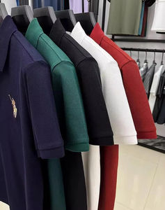 Camisetas Polo para hombre lisas y en blanco de color sólido de alta calidad con logotipo personalizado, Polo para hombre de poliéster 100% - Product Image 5