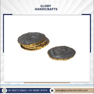 Juego de posavasos de resina gris ceniza de 6 piezas de alta calidad, alfombrillas y almohadillas de estilo clásico hechas a mano para café, té, otras bebidas - Product Image 2