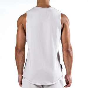 Camiseta sin mangas transpirable de entrenamiento para hombre, camisetas sin mangas de gimnasio para hombre de Color sólido, camiseta sin mangas cuadrada de alta exigencia de la mejor calidad - Product Image 6