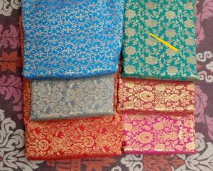 Luxury Jacquard Woven Brocade Silk <b>Fabric</b> High Quality Breathable for Dresses Upholstery Traditional Printed Nonwoven Bags - Product Image 1