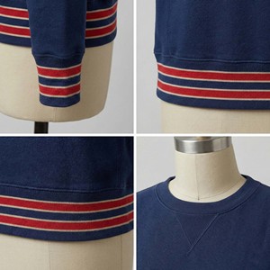 เสื้อสเวตเชิ้ตวินเทจทรงวาร์ซิตี้ โอเวอร์ไซส์ ทรงปกติ สตรีทแวร์ผู้ชาย ผ้าฟลีซหนานุ่ม คอกลม แบบสั่งทำ ผ้าฝ้าย 100% - Product Image 4