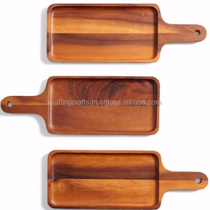 Planche à découper en bois de qualité naturelle, forme rectangulaire, épaisseur 2,0 cm, écologique, passe au lave-vaisselle, pour une utilisation en cuisine, découpe de légumes - Product Image 1